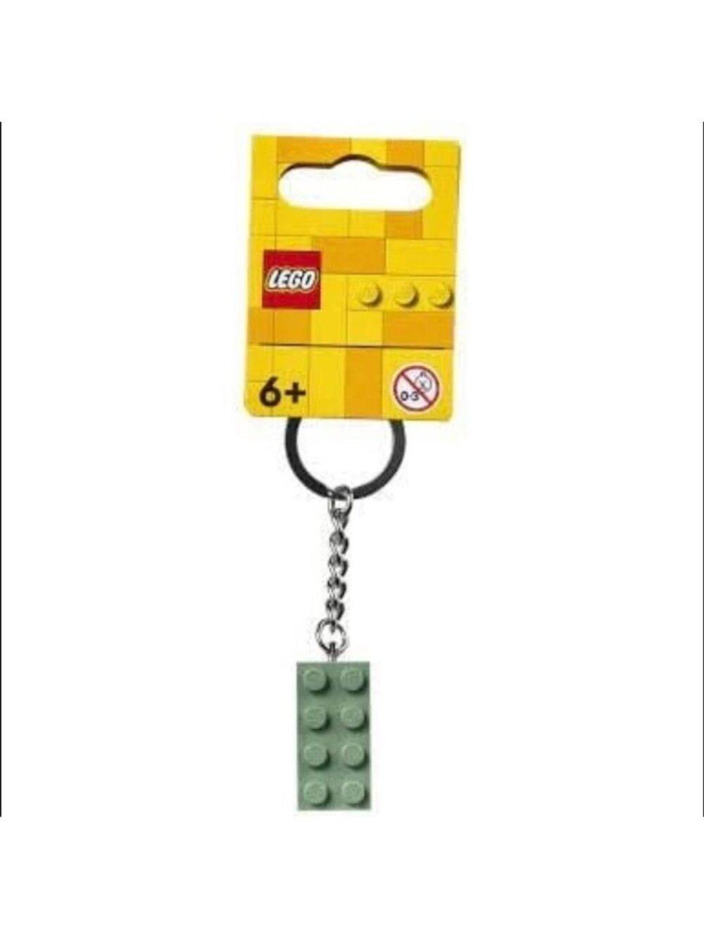 LEGO Brick Keychain, Sand Green